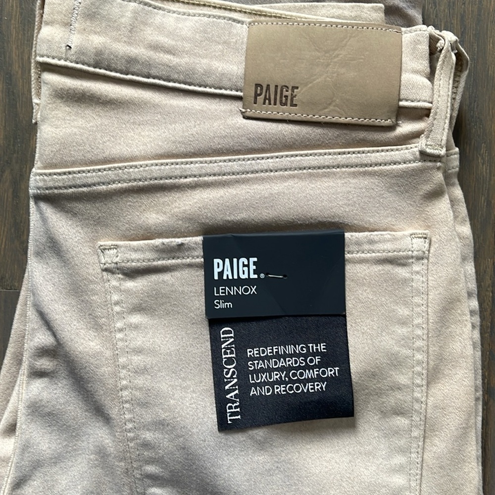 Paige Lennox Distressed Tan Jeans